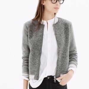 Gray wool Madewell Bomber